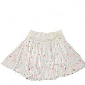 OQQ Floral White Skirt